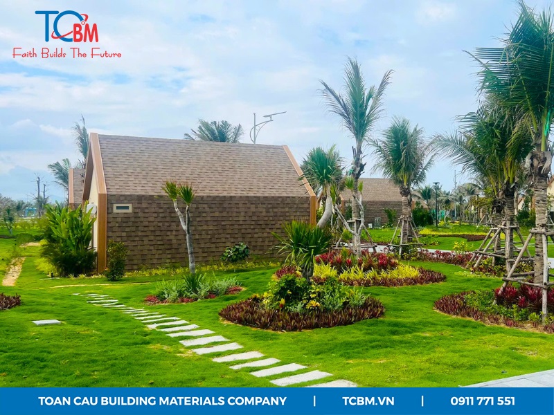 Nhà bungalow mái bitum