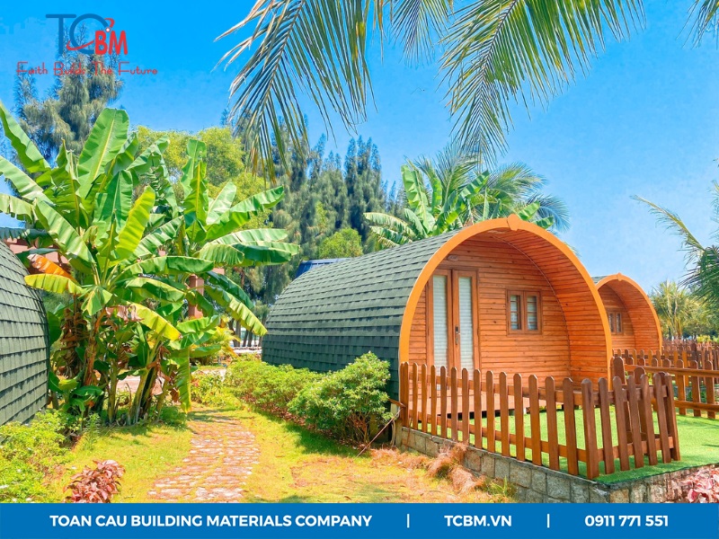 Nhà bungalow mái bitum