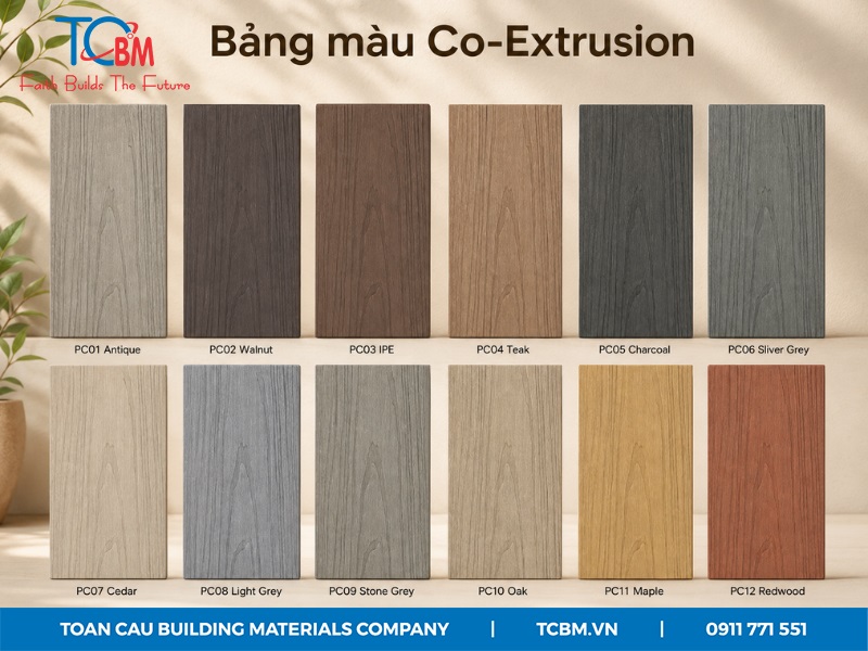 bảng màu co-extrusion